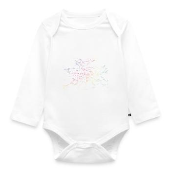 Berlin map subway stations - Organic Longsleeve Baby Bodysuit - white - Front