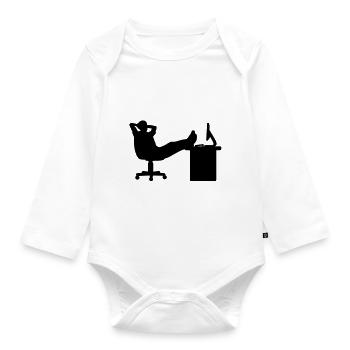 Boss relax - Baby Bio-Langarm-Body - Weiß - Vorne