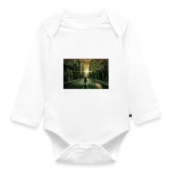 You never walk alone - Baby Bio-Langarm-Body - Weiß - Vorne