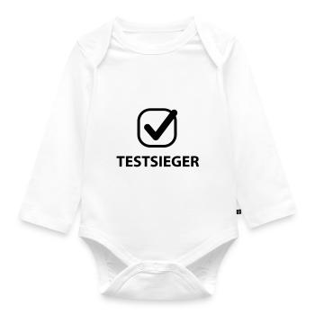 Test Sieger Design - Organic Longsleeve Baby Bodysuit - white - Front