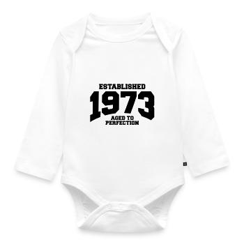 aged to perfection established 1973 (de) - Baby Bio-Langarm-Body - Weiß - Vorne