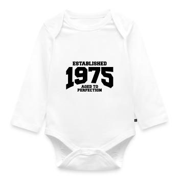 aged to perfection established 1975 (de) - Baby Bio-Langarm-Body - Weiß - Vorne