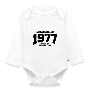 aged to perfection established 1977 (de) - Baby Bio-Langarm-Body - Weiß - Vorne