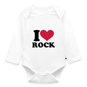 Rock - Organic Longsleeve Baby Bodysuit - white - Front