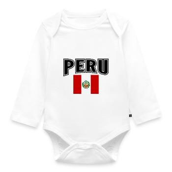 Peru - Baby Bio-Langarm-Body - Weiß - Vorne