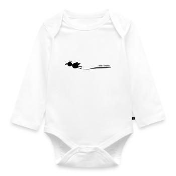AND BYE ... - Organic Longsleeve Baby Bodysuit - white - Front