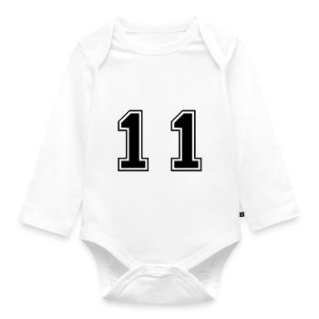 11 - Baby Bio-Langarm-Body - Weiß - Vorne