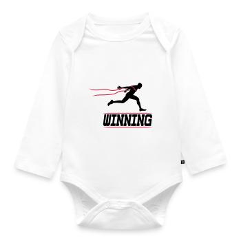 running runner winning 2c I - Baby Bio-Langarm-Body - Weiß - Vorne