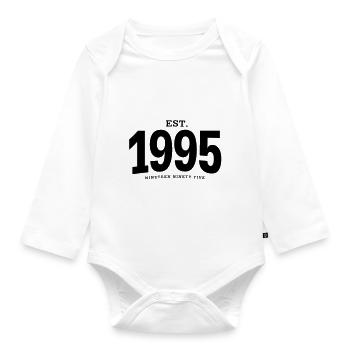 EST. 1995 Nineteen Ninety Five - Organic Longsleeve Baby Bodysuit - white - Front