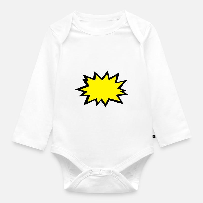 kapow - Body Bébé bio manches longues - blanc
