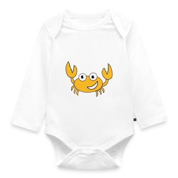 Krebs - Baby Bio-Langarm-Body - Weiß - Vorne
