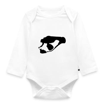 Senftenberger See - Baby Bio-Langarm-Body - Weiß - Vorne