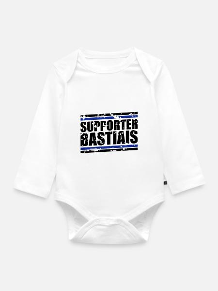 Weinlese-Bär Bastia - Baby Bio-Langarm-Body - Weiß