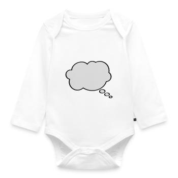 Thought Bubble - Organic Longsleeve Baby Bodysuit - white - Front