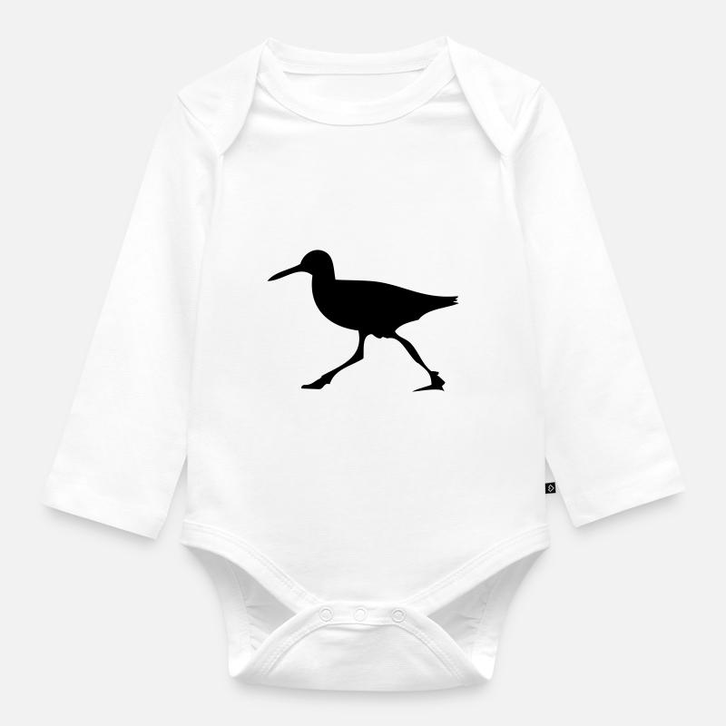 Exécution d'oiseau - Body Bébé bio manches longues - blanc