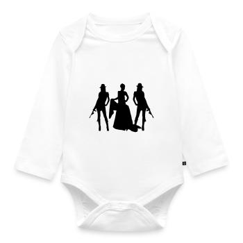 bridal security - Organic Longsleeve Baby Bodysuit - white - Front