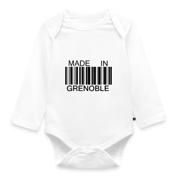 Made in Grenoble - Body Bébé bio manches longues - blanc - Devant