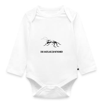 A cockroach - Organic Longsleeve Baby Bodysuit - white - Front