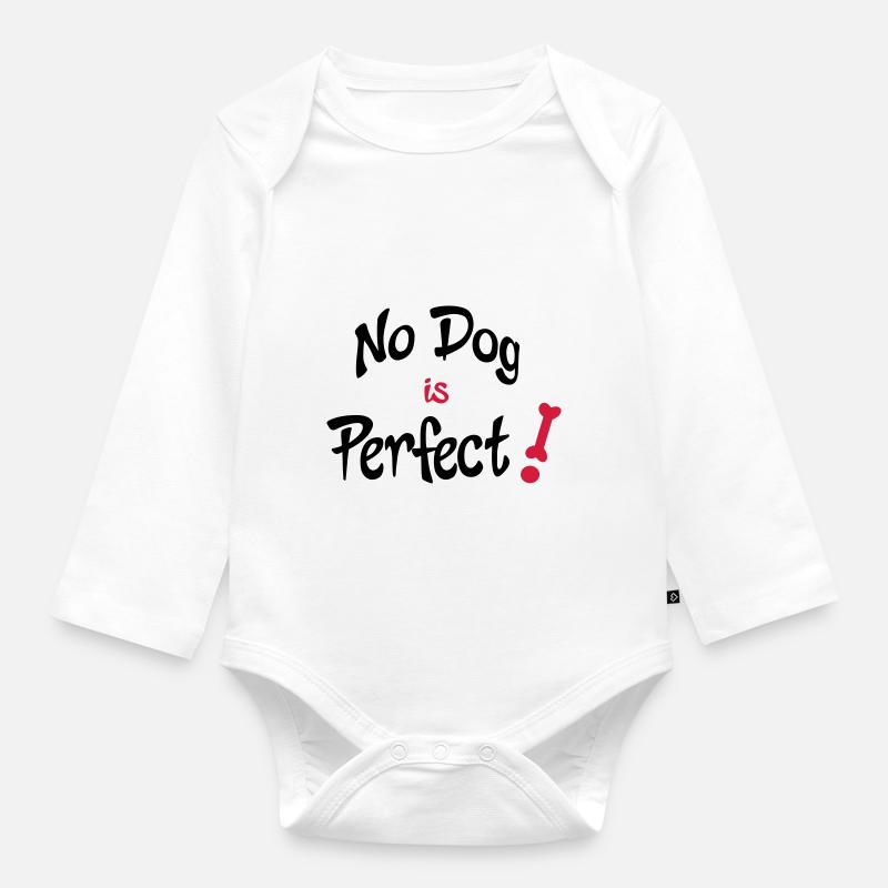 drôle de chien - Body Bébé bio manches longues - blanc