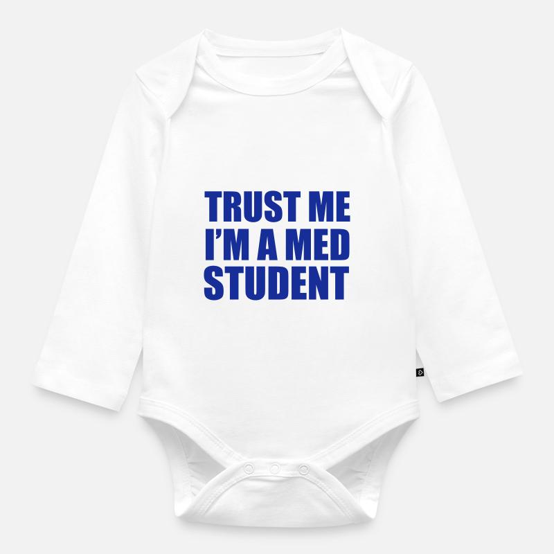 Med Student - Body Bébé bio manches longues - blanc