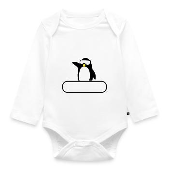 Ski instructor - Organic Longsleeve Baby Bodysuit - white - Front