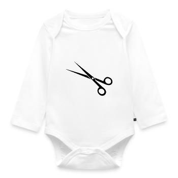 schere - Baby Bio-Langarm-Body - Weiß - Vorne
