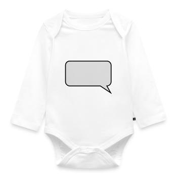 Balloon / / cartoon / / saying / / do statement - Organic Longsleeve Baby Bodysuit - white - Front