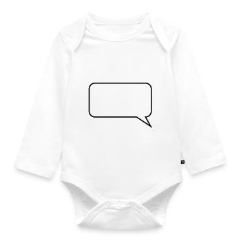 Balloon / / cartoon / / saying / / do statement - Organic Longsleeve Baby Bodysuit - white - Front