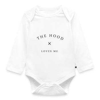 The hood loves me - Baby Bio-Langarm-Body - Weiß - Vorne