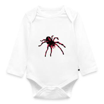 Tarantula Spider - Baby Bio-Langarm-Body - Weiß - Vorne