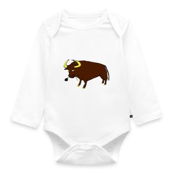 Taureau Basque - Body Bébé bio manches longues - blanc - Devant
