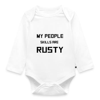 People Skills - Organic Longsleeve Baby Bodysuit - white - Front