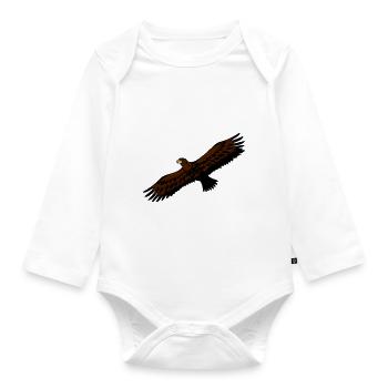 Adler vogel fliegen anmut raubvogel - Baby Bio-Langarm-Body - Weiß - Vorne