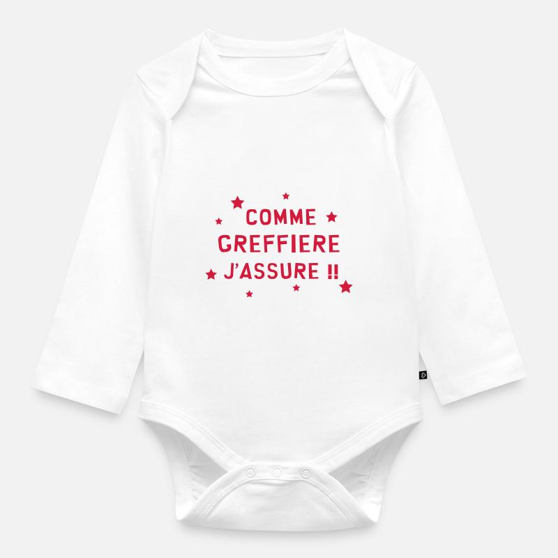 Greffe / Greffier / Justice / Droit / Greffière - Body Bébé bio manches longues - blanc