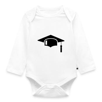 Abschluss - Baby Bio-Langarm-Body - Weiß - Vorne
