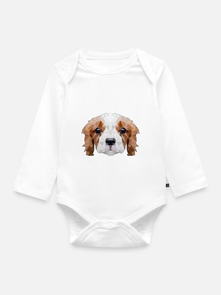 Hund Haustier Geschenk - Baby Bio-Langarm-Body - Weiß