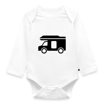 Wohnmobil - Baby Bio-Langarm-Body - Weiß - Vorne