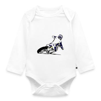 Supermoto - Baby Bio-Langarm-Body - Weiß - Vorne
