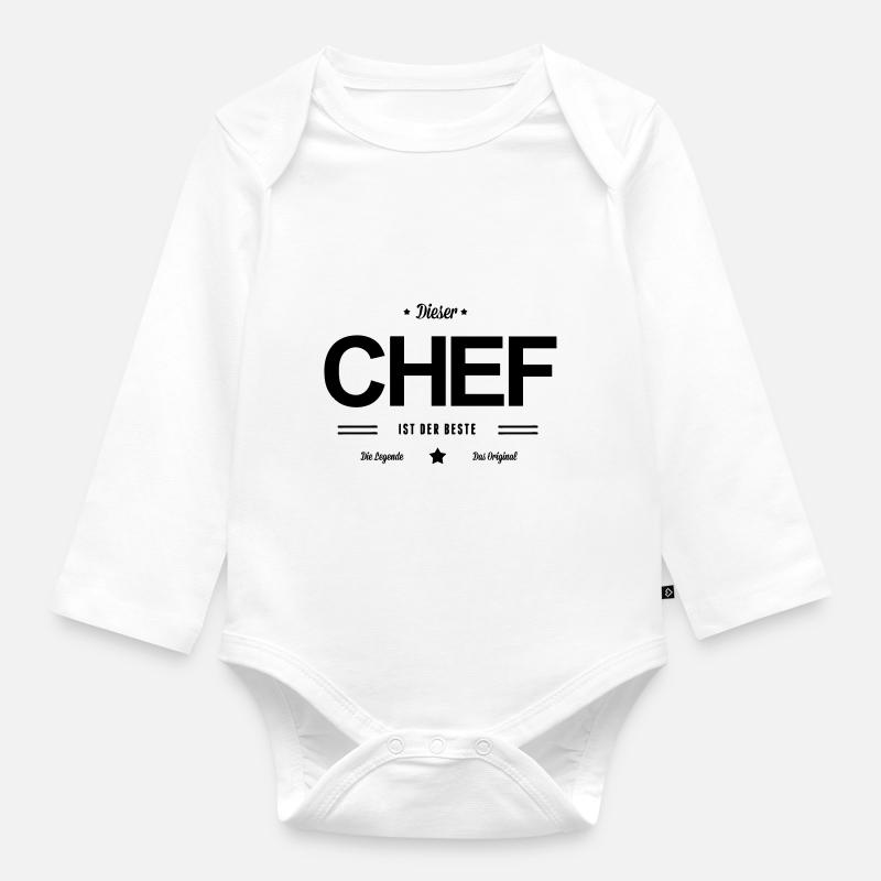 Bester Chef - Baby Bio-Langarm-Body - Weiß