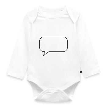 bubble design - Organic Longsleeve Baby Bodysuit - white - Front