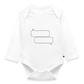 bubbles design - Organic Longsleeve Baby Bodysuit - white - Front