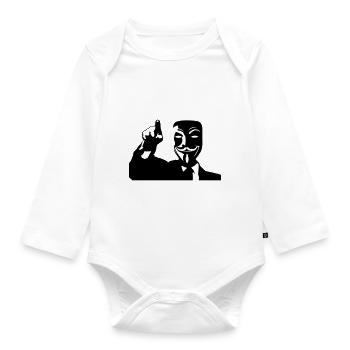 anonymous_01 - Baby Bio-Langarm-Body - Weiß - Vorne