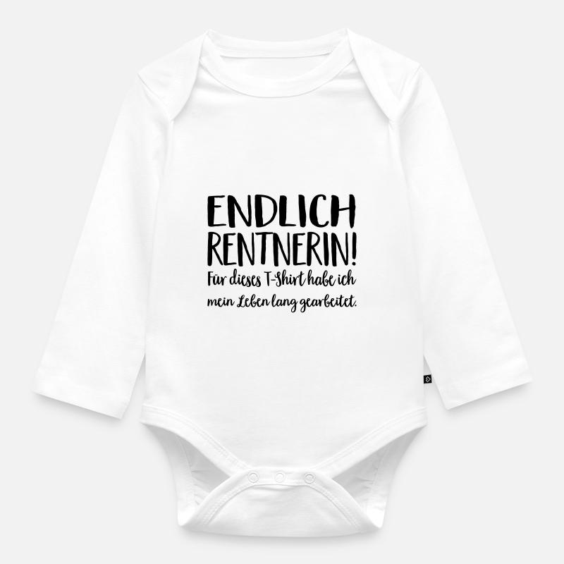 Rentnerin - Baby Bio-Langarm-Body - Weiß
