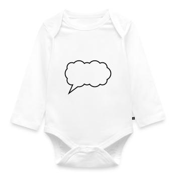 cloud bubble - Organic Longsleeve Baby Bodysuit - white - Front