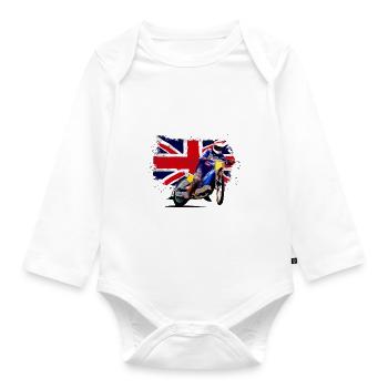 Speedway Racing - UK Flag - Body Bébé bio manches longues - blanc - Devant