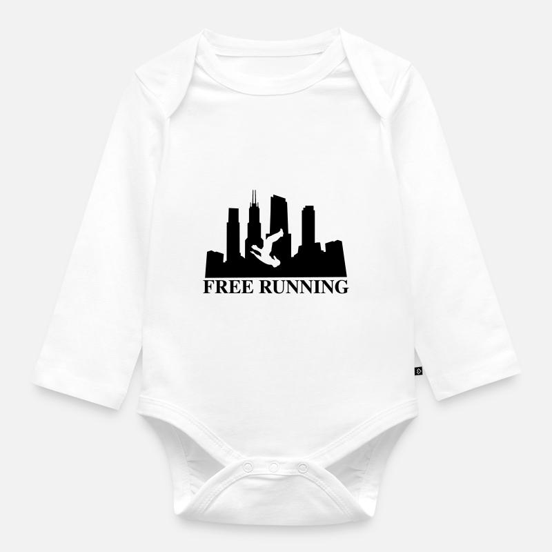 freerunning - Body Bébé bio manches longues - blanc