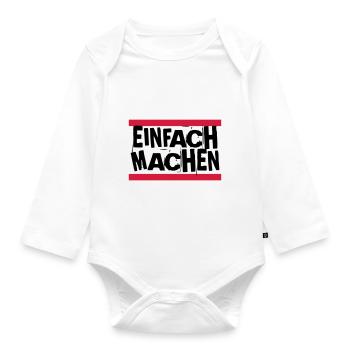 EINFACH MACHEN - Baby Bio-Langarm-Body - Weiß - Vorne