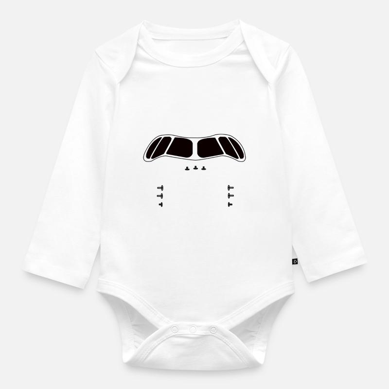 Raccoon - Body Bébé bio manches longues - blanc