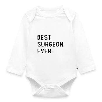 Bester Chirurg - Baby Bio-Langarm-Body - Weiß - Vorne