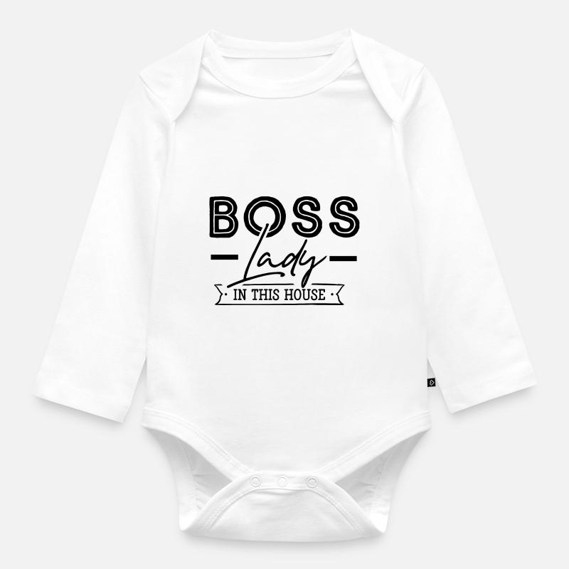Boss Lady - Body Bébé bio manches longues - blanc